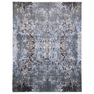 Rosdorf Park One-of-a-Kind Letterly Oriental Hand-Knotted Wool Blue Area Rug FNRC2525